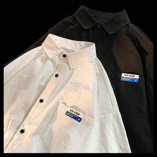 Linen Seven-point Sleeve Shirt Boys Summer Design Sense Nich