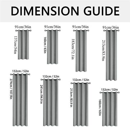 2pcs Modern 100% Blackout Solid Curtains, Window Curtains fo