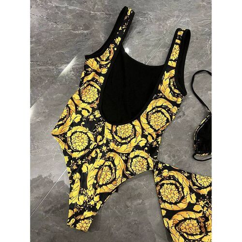 Luxury Flower Print Bathing Suit New One Piece Swimsuit Woma