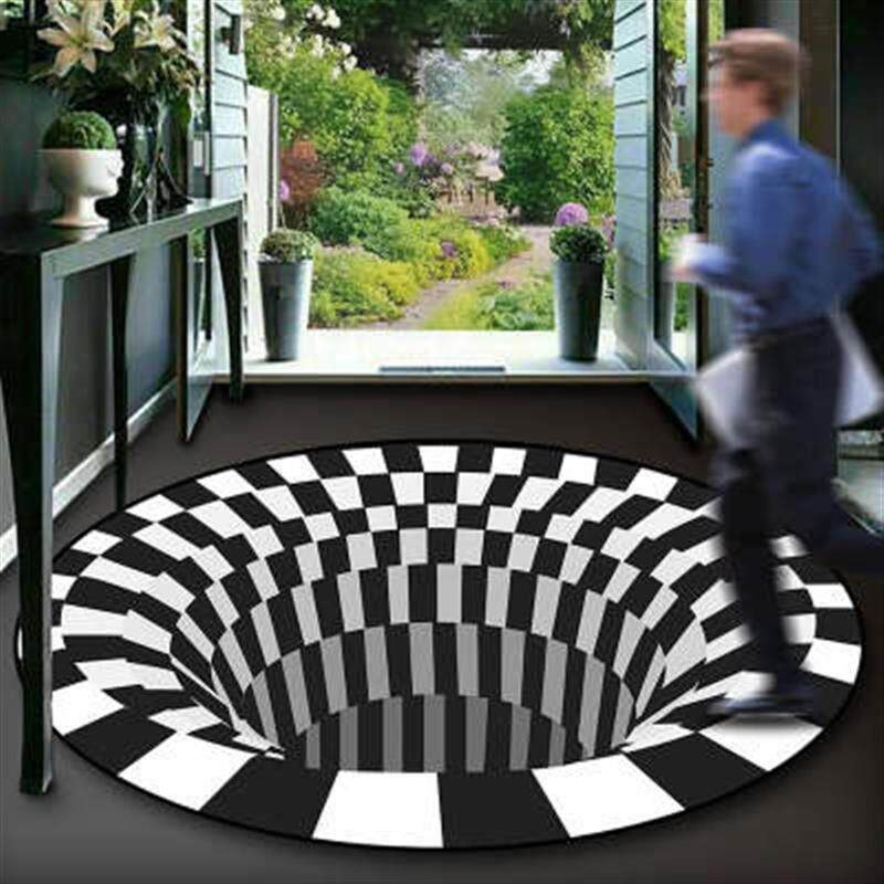 3D visual floor mats phantom  optical illusion living - 实物图