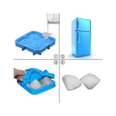 Whiskey Ice Cube Maker Diamond Shape Mold Brick Square ms