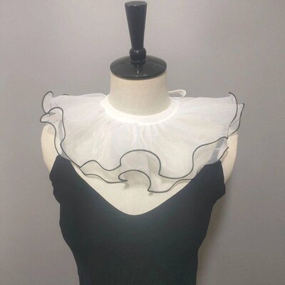 Double Layered Shawl Fake Collar Clown Performance Detachabl