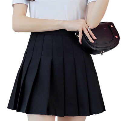 Girl Pleated Tennis Skirt High Waist Short Dress With