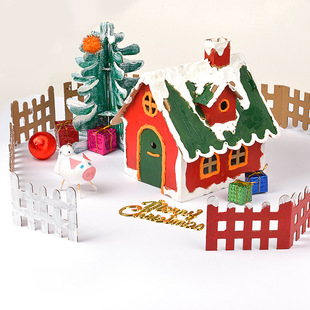 kindergarten gift Christmas biscuit house decorations childr