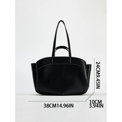 Women Tote Bag Underarm Pouch Large Capacity Pu Leather Shou
