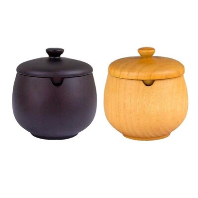 Kitchen Accessories Wooden Spice Pepper Box Salt Cellar