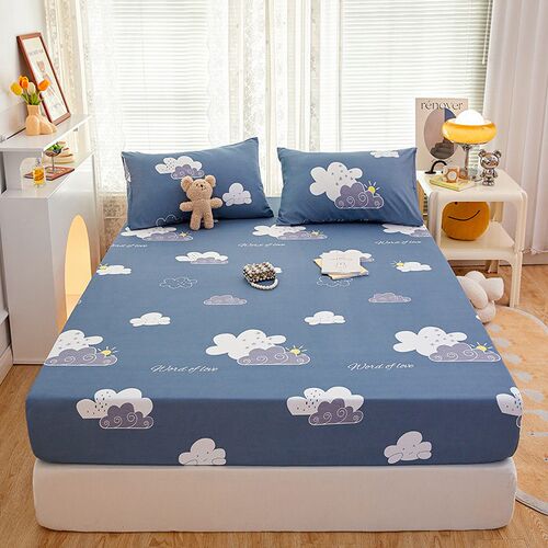 Skin-friendly tton Sanding Printed Bed ver Plain Taiwan Bed