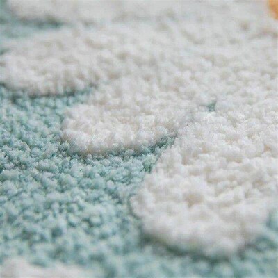 Daisy Bathroom Mat Nordic Fluffy Carpet Area Rug Bath Room