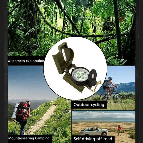 Multi-functional Portable Compass Phosphorescent Lensatic Co