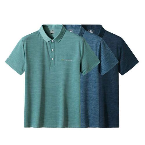 Summer New Mens Extra Large Size Lapel Quick-drying Short-s