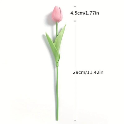 10PCS Tulips Flowers Artificial Tulip Bouquet PE Foam Fake F