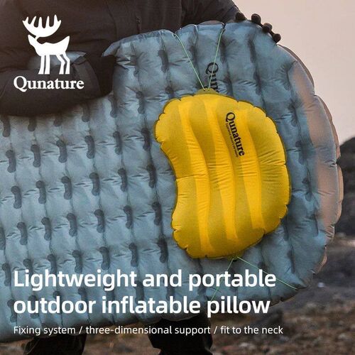 Qunature Inflatable Pillow Travel Pillow Outdoor Lightweight