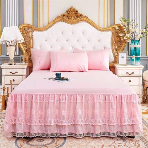Solid lor Bed Skirt Bedspread Simmons ver Single Piece Direc