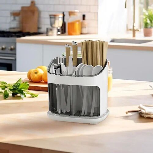Utensil Holder Cutlery Drainer Kitchen Tableware Storage Buc