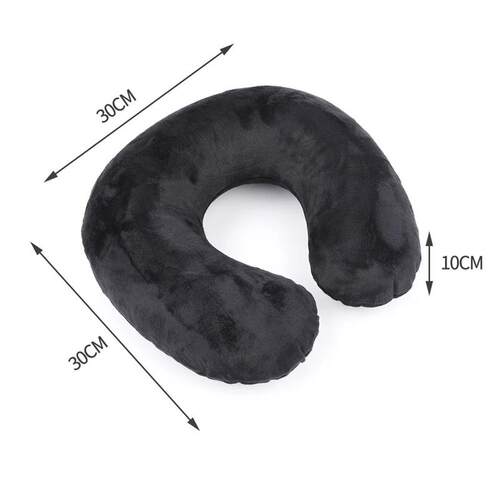 Flocking Plush Fabric Cover Inflatable Pillow Outdoor Travel