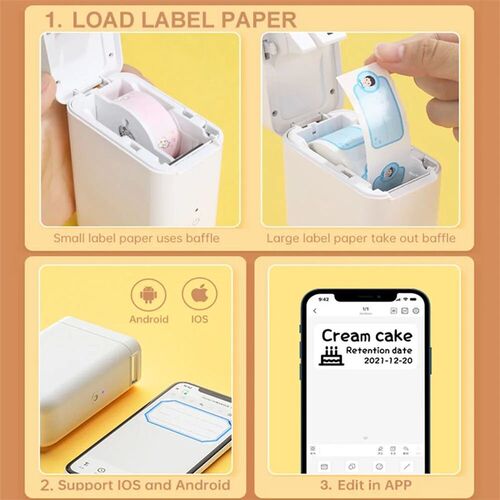 Niimbot D101 Portable Wireless label printer, Pocket Mini bl
