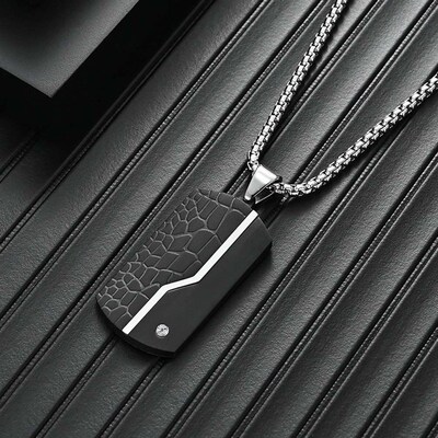 Mens fashion stainless steel room light sand black pendant