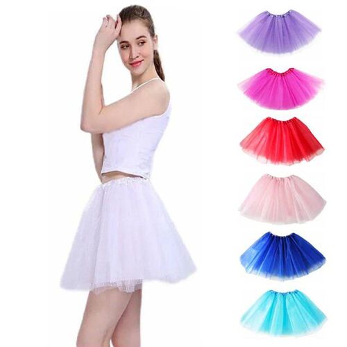 Women&Girls Kids Fluffy 3 Layers Thin Voile Transparent Mini