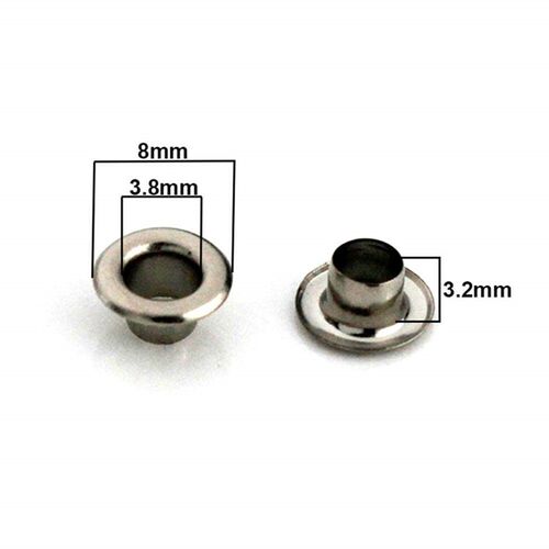 100sets 4mm Brass Eyelet with Washer Leather Craft Repair Gr