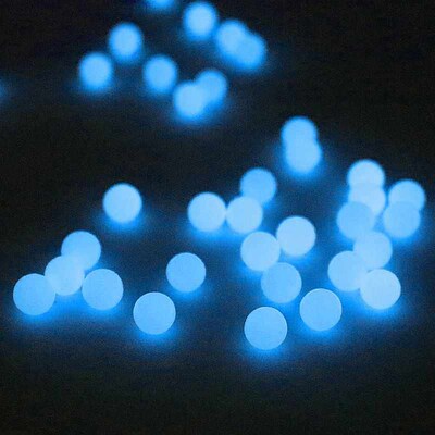50 Pcs/Pack OD 6mm Blue/Green/BLue Green Luminous Quartz Bal