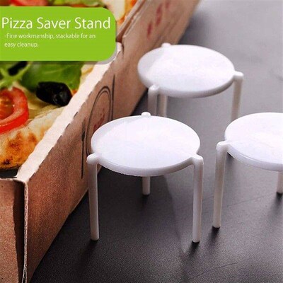 100 Pcs Pizza Holder Frame Stand Plastic Tripod Stack