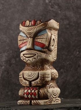 酒吧灵魂北美夏威夷风格磨砂女巫个性夏日特调鸡尾酒陶瓷杯tiki杯