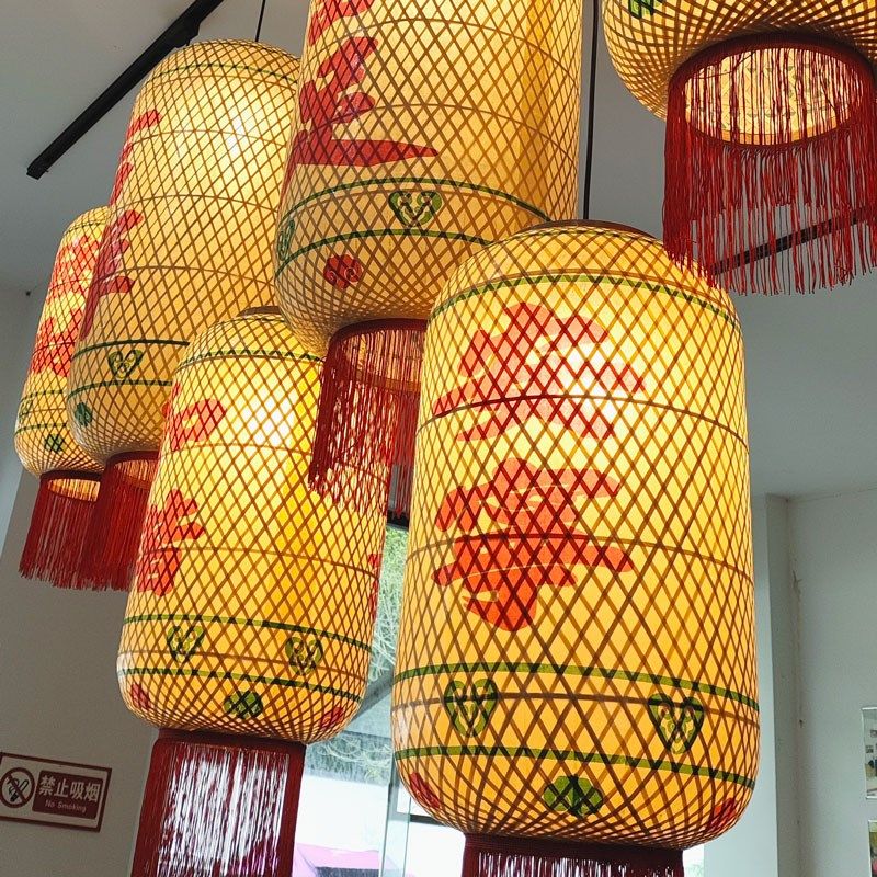 竹编油纸灯笼中式火锅店装饰灯罩港式茶餐厅仿古复古潮汕市井吊灯,节庆用品/礼品,灯笼,淘宝优惠券,粉丝福利购,淘宝优惠卷