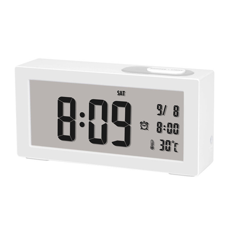 可调音量电子闹钟 夜光感应聪明钟 时尚大屏幕静音