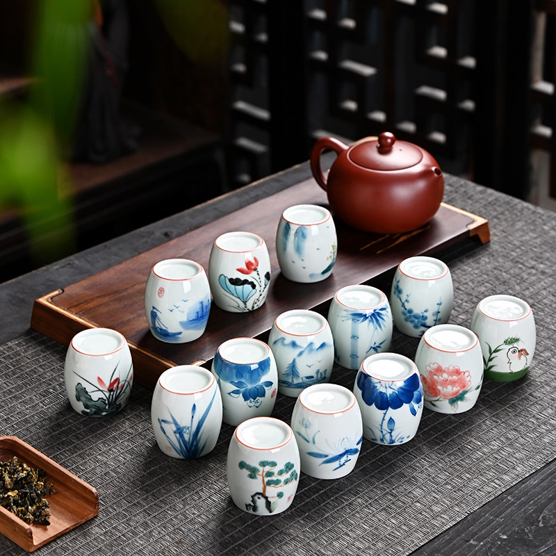 手绘古青瓷盖置紫砂壶盖托盖碗盖置架茶道配件盖托架茶桌摆件盖置