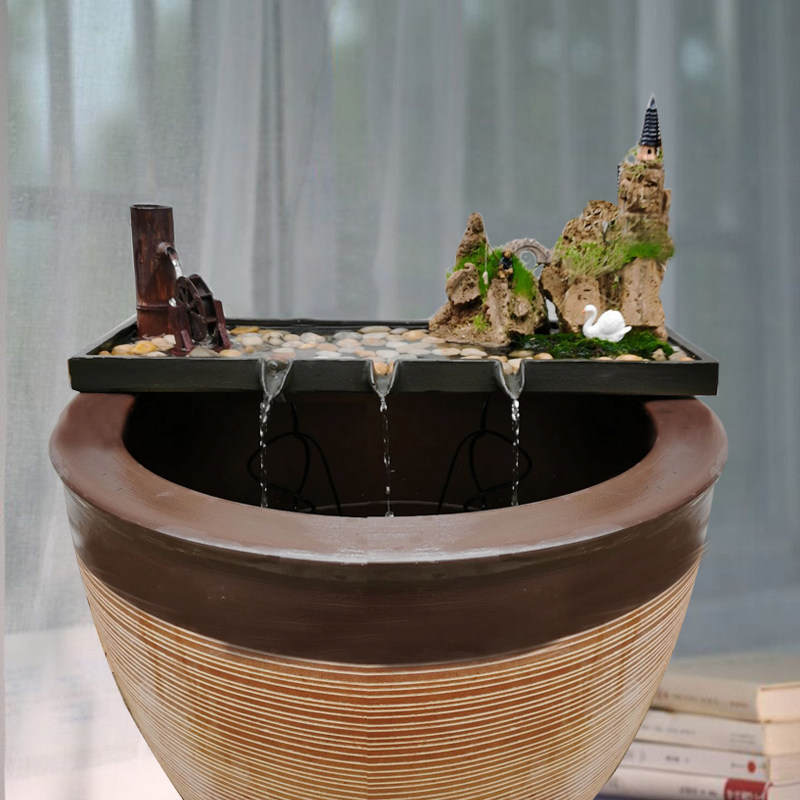 鱼缸流水器循环养鱼水系统流水板假山庭院造景水缸小摆件喷泉配件,家居饰品,装饰摆件,淘宝优惠券,粉丝福利购,淘宝优惠卷