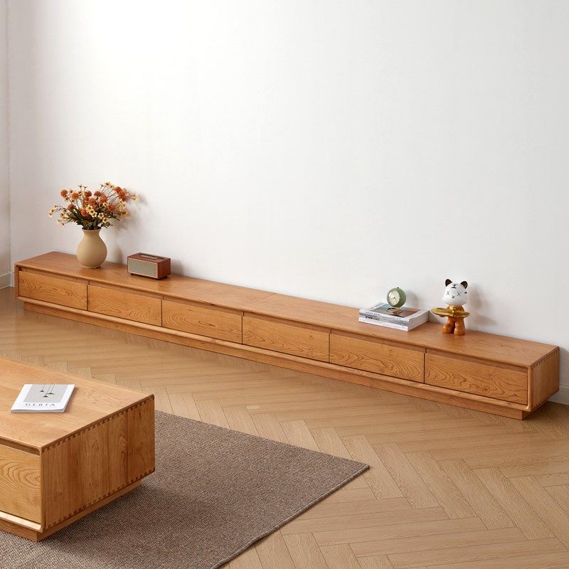 樱桃木电视柜全实木地柜大小户型客厅极简地台长条家用茶几组合,住宅家具,电视柜,淘宝优惠券,粉丝福利购,淘宝优惠卷
