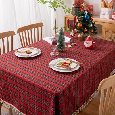 Christmas decoration tea table tablecloth table flag圣诞桌布