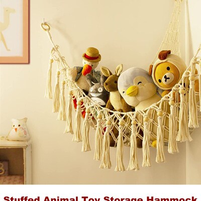 Stuffed Toy Storage Hammock Doll Room Corner Organizer