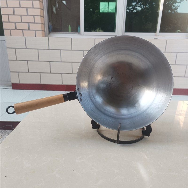 炒菜锅家用炒锅无涂层不粘锅炒锅燃气灶不生锈导热快纯铝材质铝锅
