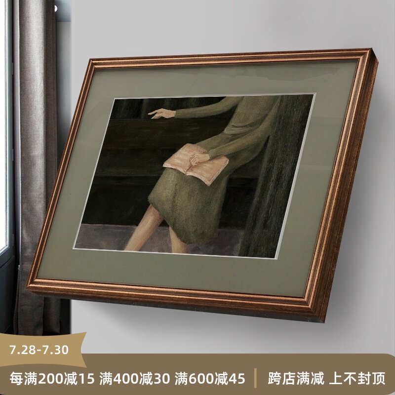 涂咩 欧式复古弱电盒遮挡箱家用电表箱装饰画电闸开关装饰免打孔