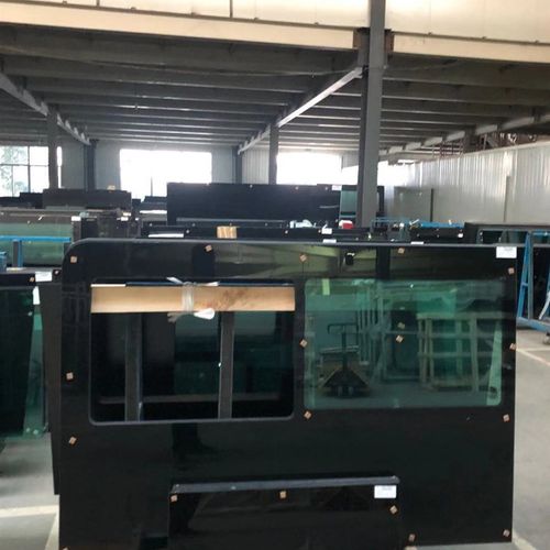 小松5-7挖掘机前挡风玻璃车门前下左门下推拉天窗玻璃驾驶室后档