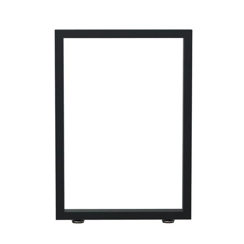 方框架单边脚吧台支撑柱书桌金属支架玻璃桌腿橱柜铁艺餐桌脚定制