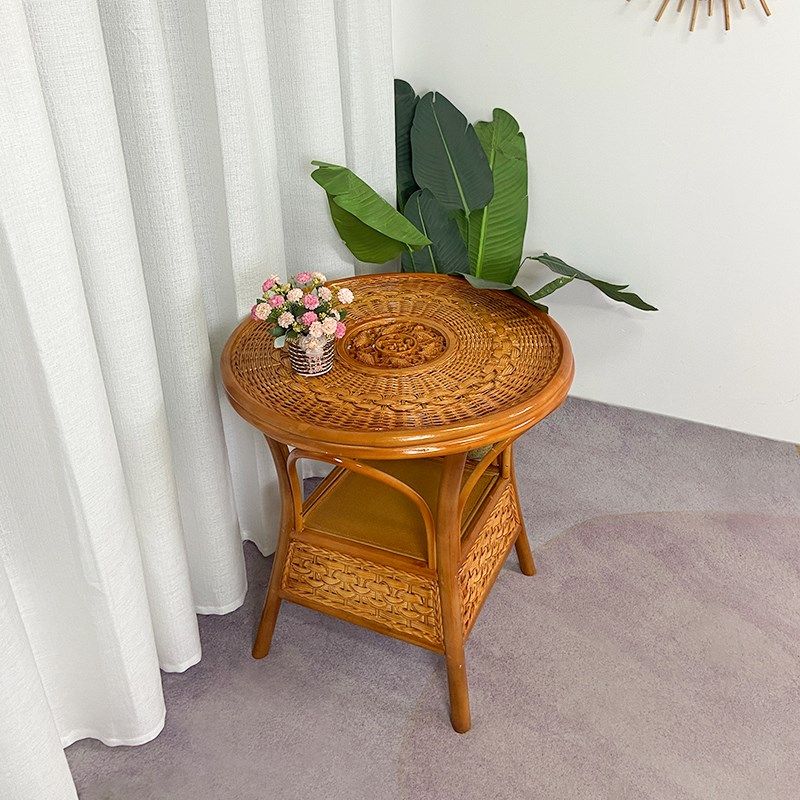 纯手工编织圆形藤桌阳台印尼天然真藤方形茶几休闲客厅小户型家用,住宅家具,阳台桌,淘宝优惠券,粉丝福利购,淘宝优惠卷