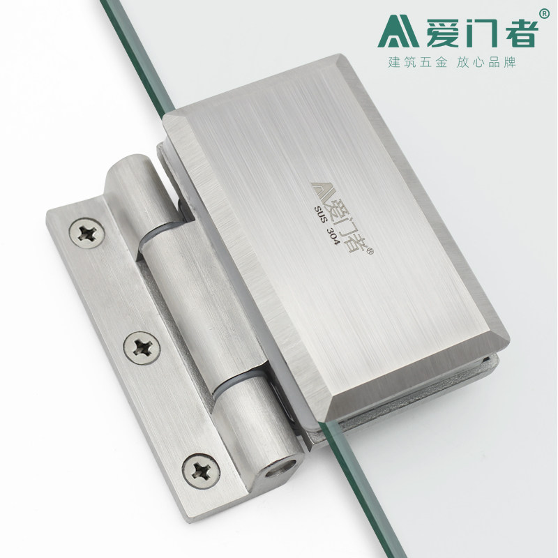 30不锈钢合页无框玻璃门90度铰链淋浴房浴室夹拉丝方型门夹,基础建材,普通型合页,淘宝优惠券,粉丝福利购,淘宝优惠卷