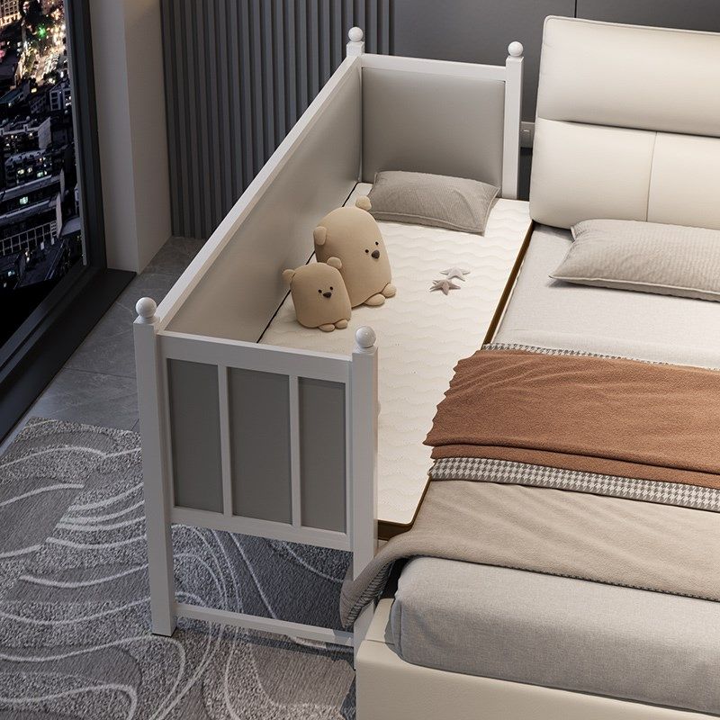 铁艺软包儿童床家用床边防撞高围栏婴幼儿加宽大人可睡无缝拼接床,住宅家具,儿童拼接床,淘宝优惠券,粉丝福利购,淘宝优惠卷