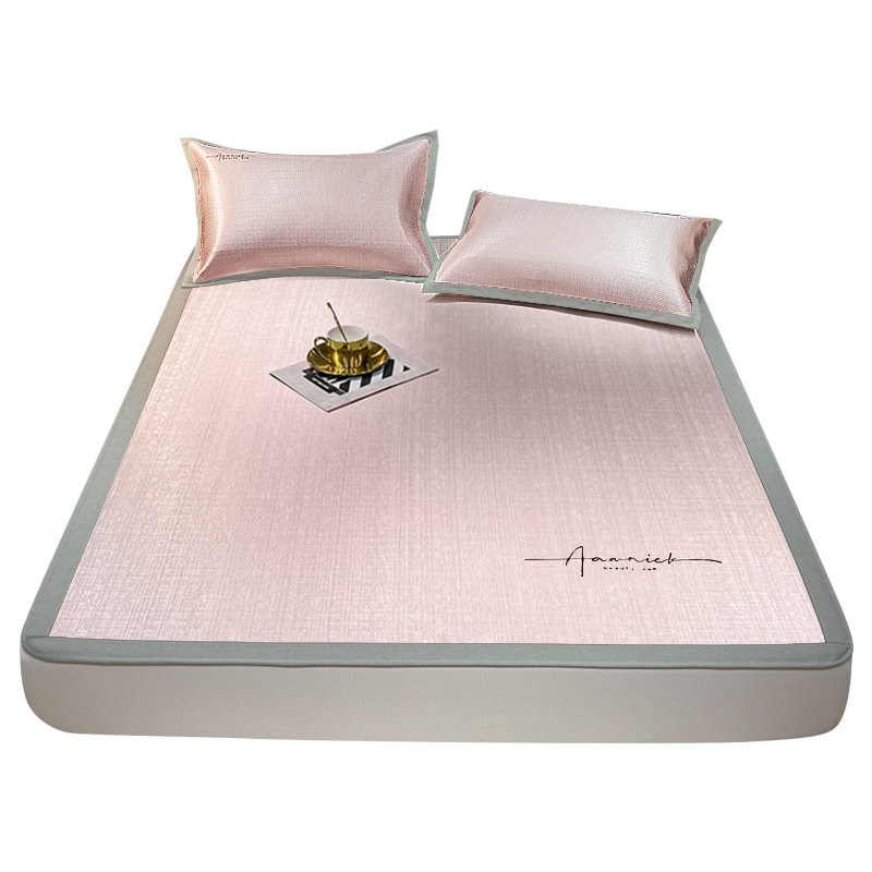 高端冰丝凉席床笠款夏天2023新款席子可水洗机洗夏季冰丝席三件,床上用品,冰丝席,淘宝优惠券,粉丝福利购,淘宝优惠卷