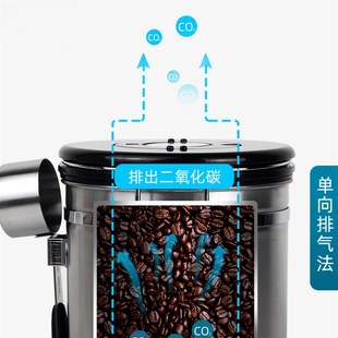 30不锈钢密封罐茶叶干果防潮储存罐 1.8L 咖啡豆密封罐带勺子1.5