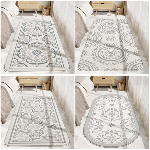 大江地垫 床边地毯卧室侘寂风毛毯床前坐垫飘窗撸猫感客厅茶几毯