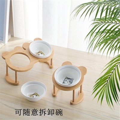 Cat bowl Tall cat feeding bowl cute cat bowl drinking pet