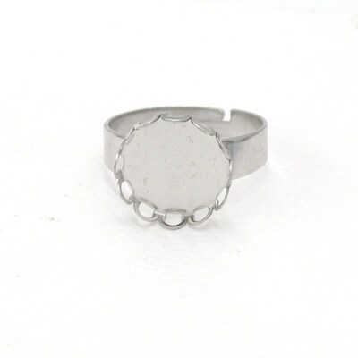 Stainless steel female crown ring time gemstone ring inner d