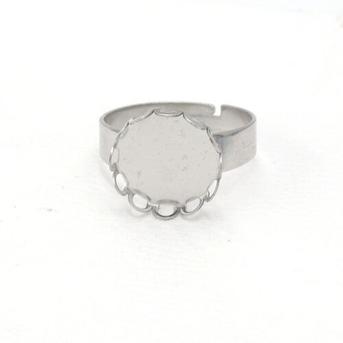 Stainless steel female crown ring time gemstone ring inner d