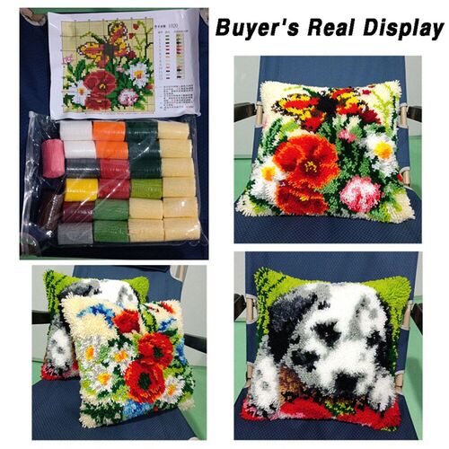 Latch Hook Rug Kits Pillowcase Goblen Kitleri Canvas Kussen