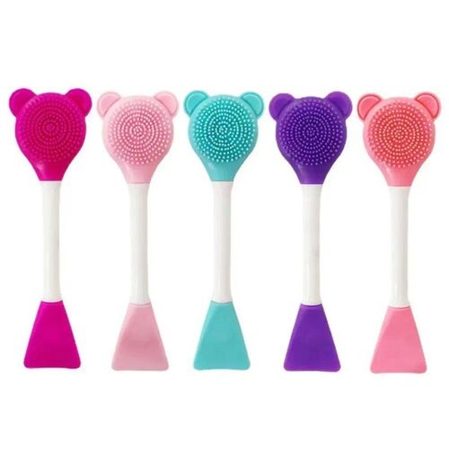 Facial Cleanser Pore Cleaner Exfoliator Cute Bear Shape Sili