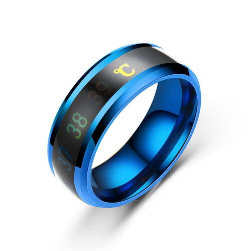 Smart Temperature Rings for Couples ECG Display Fashionable
