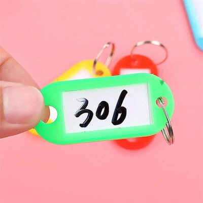 50/30/10Pc Platic Keychain Key Tag Id Label Name Tag With Sp
